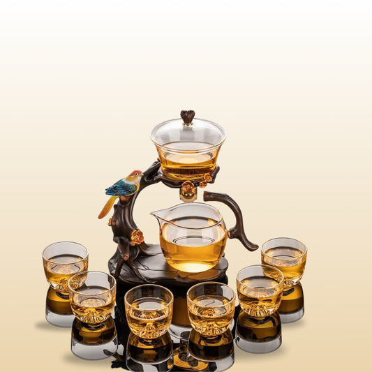 Luxury Semi-Automatic Magnetic Glass Tea Set